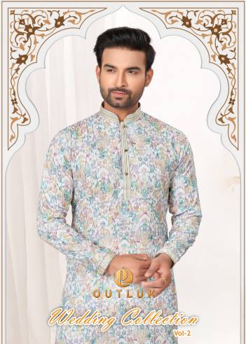 WEDDING COLLECTION VOL-2 BY OUTLOOK COTTON DIGITAL PRINT MENS WEAR MANUFACTURER IN INDIA